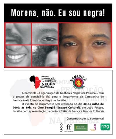 Lançamento da Campanha de Promoção da Identidade Negra na Paraíba