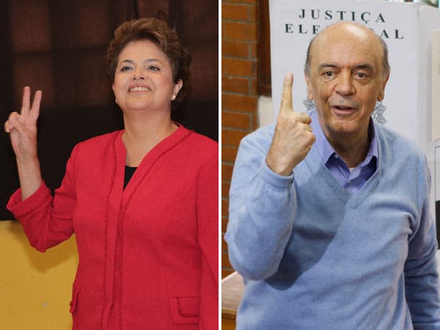 Dilma e Serra decidirão eleição para presidente no segundo turno
