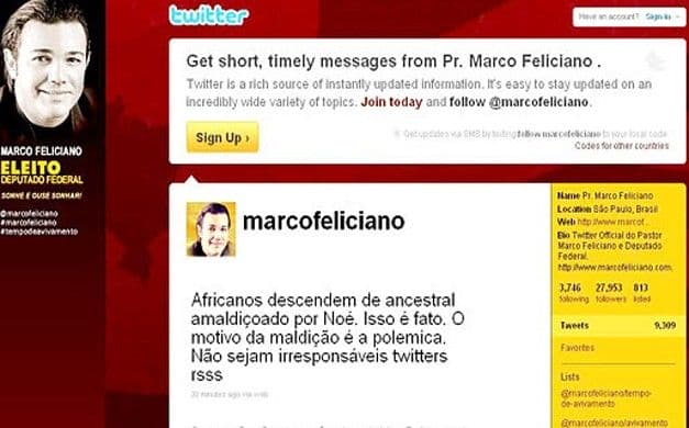 Petição Pedido de Cassação do Deputado Racista e Homofobico Marco Feliciano