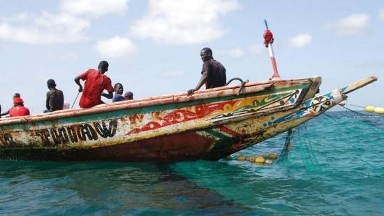 Barcos africanos que viram moveis