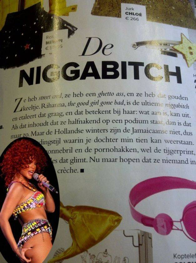 rihanna sofre racismo por revista holandesa