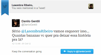 A certeza da impunidade: Danilo Gentili oferece ‘bananas’ a internauta negro pelo Twitter