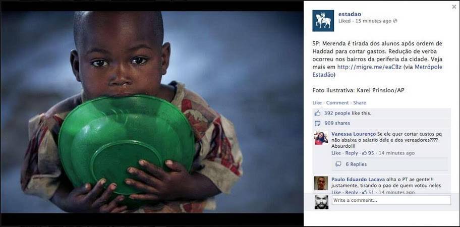 Aqui jaz o Estadão: Para detonar Haddad, Estadão usa foto de criança faminta na guerra do Congo!
