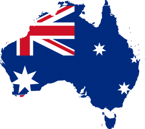 australia flag map
