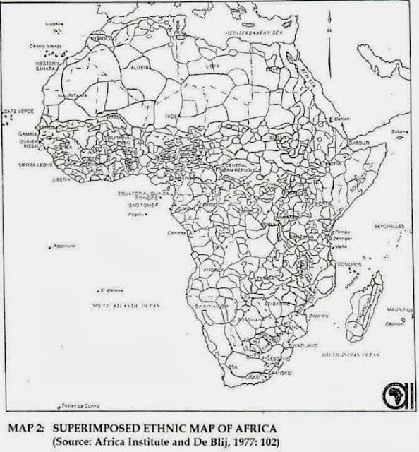 Mapas De Etniasnações E Países No Continente Africano 2411
