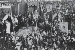Missa campal realizada em 1888 para festejar a Abolição, que contou com a presença da própria princesa Isabel