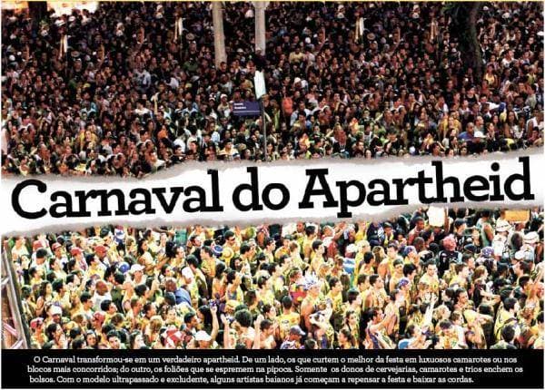 6 imagens do Carnaval do Apartheid