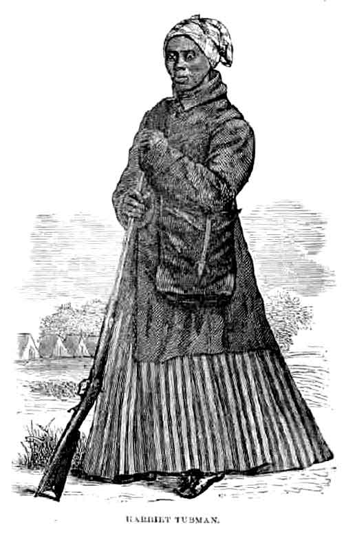 Litografia de Tubman com o traje usado na Guerra Civil