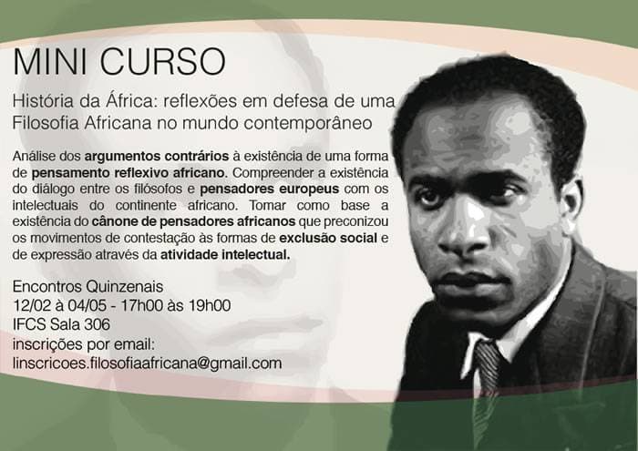 Mini Curso – História da África: reflexões em defesa de uma Filosofia Africana no mundo contemporâneo.