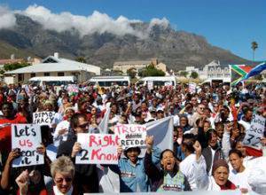 Marcha na Universidade da Cidade do Cabo, África do Sul – Divulgação