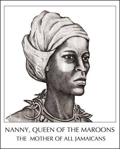Grandy Nanny was a chieftaness, a leader of Jamaica’s Windward Maroons, who successfully waged war with and held off the greatest military power on earth from 1724 to 1739 suffering only one majour defeat in 1734 at Nanny Town when the British, having managed to surprise the Maroons as they slept, fired upon them with portable swivel guns.