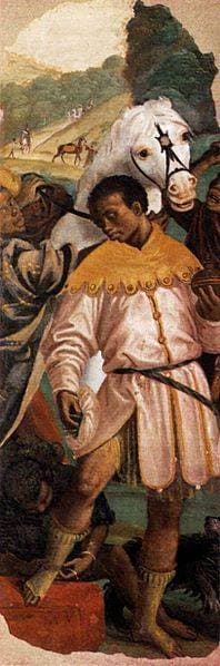 O afresco rei mouro por Gaudenzio Ferrari 1544-1545