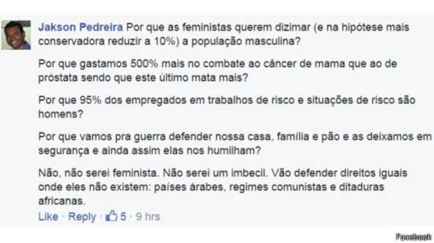Feminista responde a leitores da BBC Brasil sobre igualdade de gênero