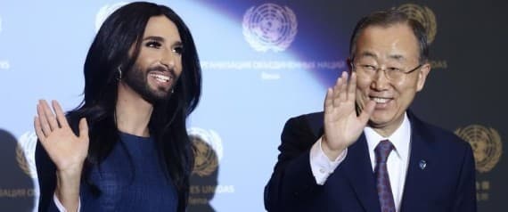 Vencedora do Eurovision, Conchita Wurst discursa contra violência de gênero ao lado de Ban Ki-moon
