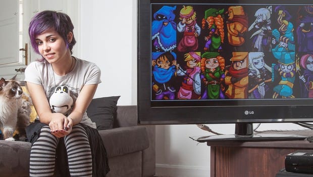Amora Bettany, da Miniboss - os pais a apoiaram quando ela decidiu fazer jogos como profissão. (Foto: Rogério Casimiro/ Época)