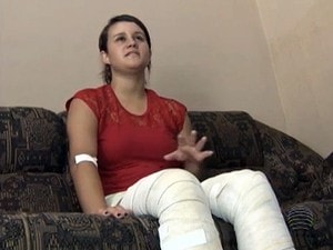 Nathália foi vítima de trote em Adamantina (Foto: Reprodução/TV Fronteira)