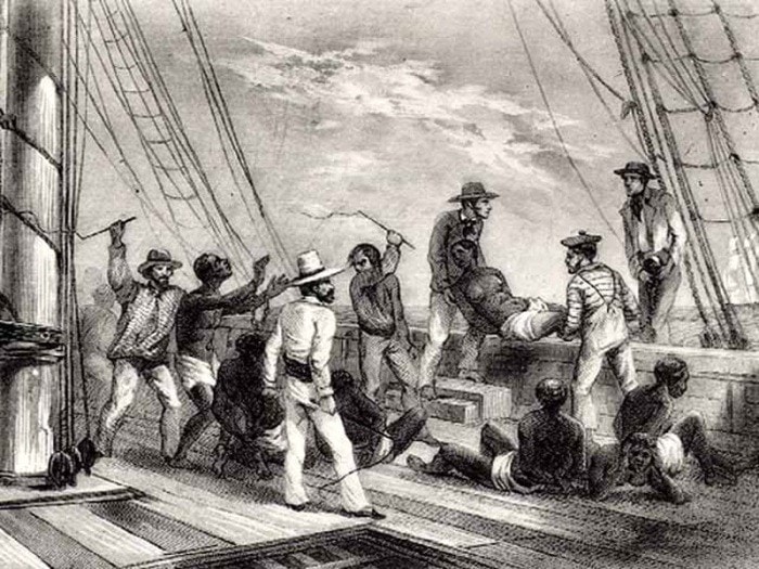 Escravos muito adoentados, por vezes, eram lançados ao mar ainda vivos.