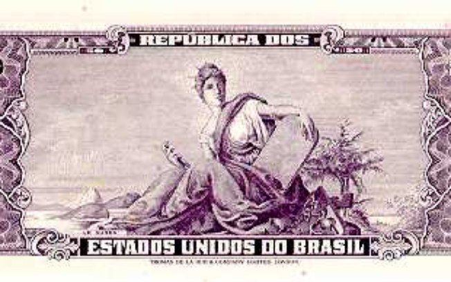 Banco Central Verso da nota com a Princesa Isabel trazia o quadro Lei Áurea, de Cadmo Fausto de Souza