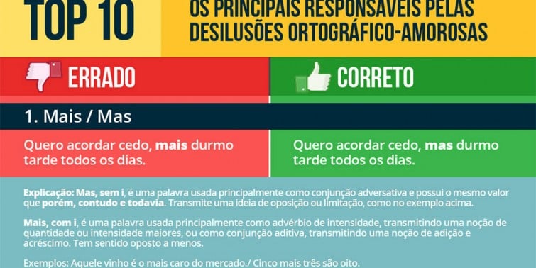 [INFOGRÁFICO] 102 erros de português mais comuns para você nunca mais  cometer!