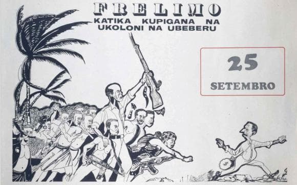 Cartaz da Frelimo comemorativo do sexto aniversário do desencadeamento da Luta Armada | Arquivo Fundação Mário Soares