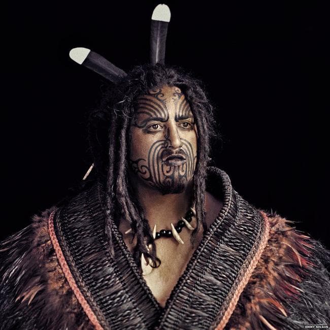 Aborígene da tribo Maori, da Nova Zelândia