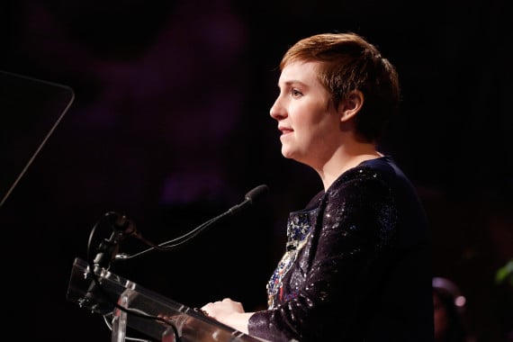 NEW YORK, NY - APRIL 24: Honoree Lena Dunham speaks onstage at Variety's Power of Women New York presented by Lifetime at Cipriani 42nd Street on April 24, 2015 in New York City. (Photo by Brian Ach/Getty Images for Variety)
