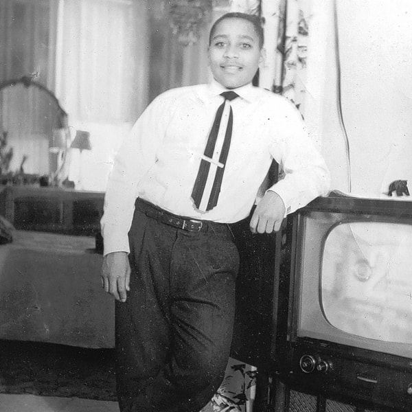 **FILE** This is a photograph of Emmett Till taken in Chicago about six months before he was killed in 1955 while visiting Mississippi. Gov. Haley Barbour is preapring March 21, 2005, to sign into law a bill renaming stretches of Mississippi highways for civil rights martyrs. Eventually, signs bearing the names of Till and Andrew Goodman, Michael Schwerner and James Chaney will hang above the counties where their lives were stolen.(Family Photo) ORG XMIT: WXS604 (african american teenager memorial road)