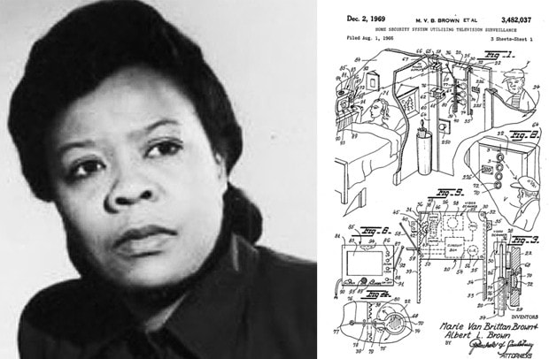 A afroamericana Marie Van Brittan Brown criou o primeiro sistema de vigilância doméstica (Foto: Wikimedia Commons, Google Patents)