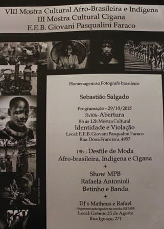 Escola estadual promove mostra cultural afro-brasileira, indígena e cigana em Joinville