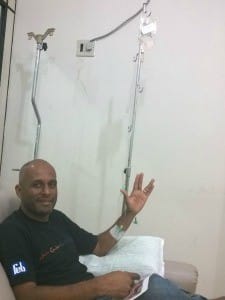 Leno fez quimioterapia em Roraima, mas família reclamou da falta de radioterapia no estado (Foto: Arquivo Pessoal/Lenival dos Santos)