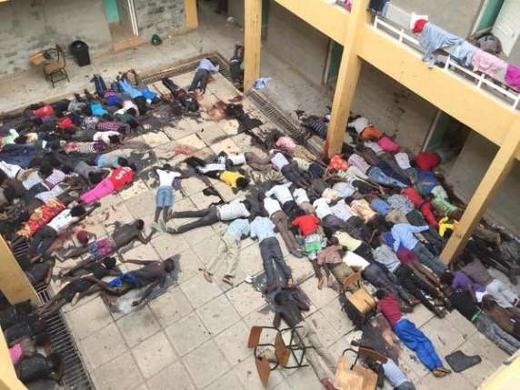 Estudantes massacrados no Quênia, em abril