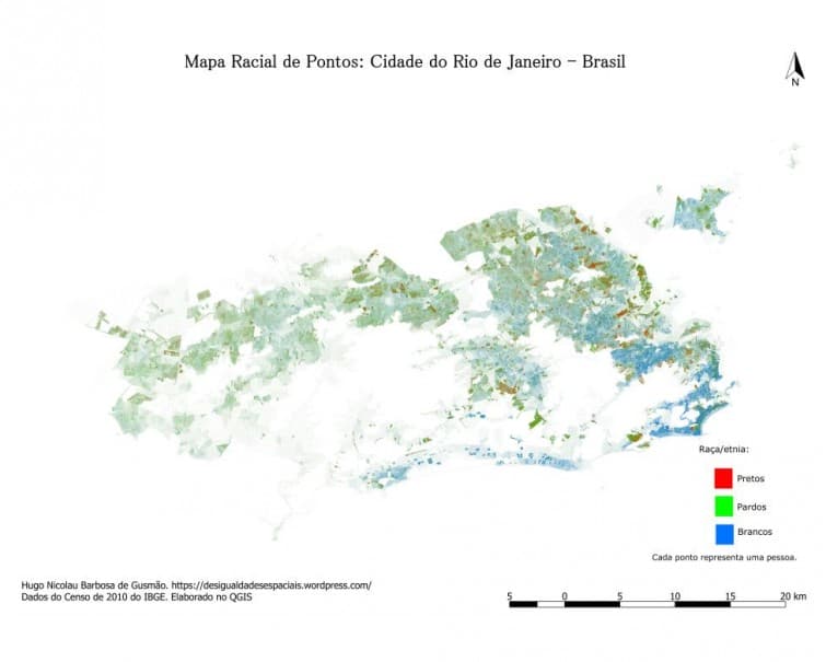 5 mapas e 4 gráficos que ilustram segregação racial no Rio de Janeiro