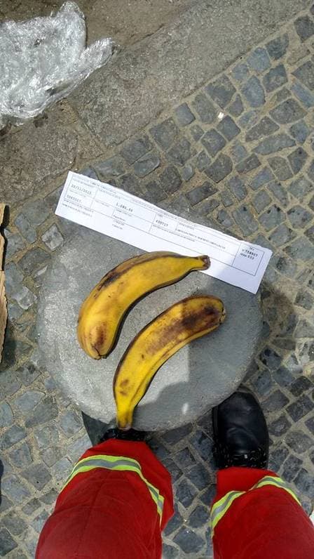 As bananas oferecidas pelo gerente do restaurante Foto: Reprodução Facebook
