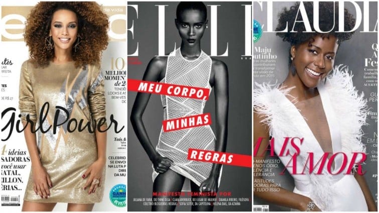 Três grandes revistas femininas estão com mulheres negras poderosas em suas capas