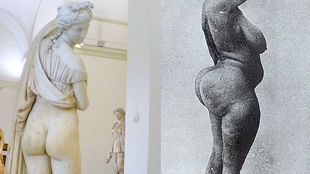  Image caption A Venus de nádegas "belas" e as curvas de uma mulher 'esteatopígica'