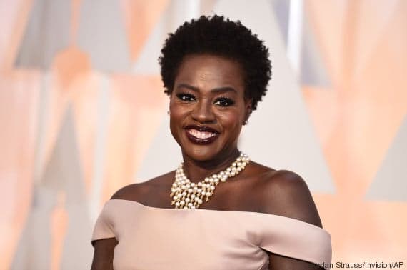 Viola Davis arrives at the Oscars on Sunday, Feb. 22, 2015, at the Dolby Theatre in Los Angeles. (Photo by Jordan Strauss/Invision/AP)