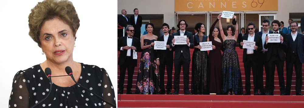 Dilma agradece equipe que denunciou golpe em Cannes
