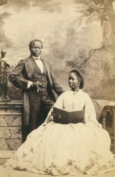 James Pinson Labulo Davies e Sarah Forbes Bonetta, fotografada em Londres em 1862