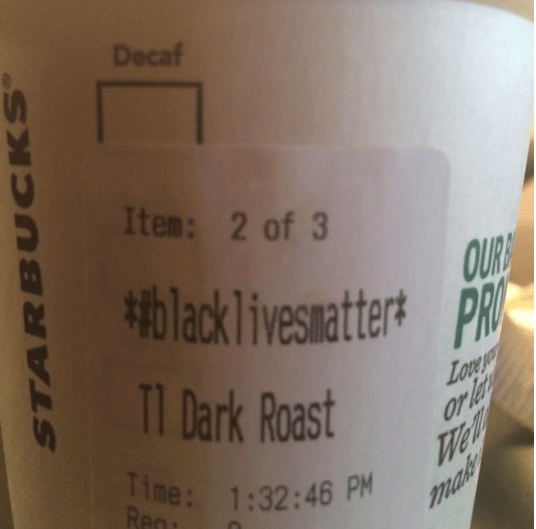 Starbucks customers are changing their names to ‘Black Lives Matter’