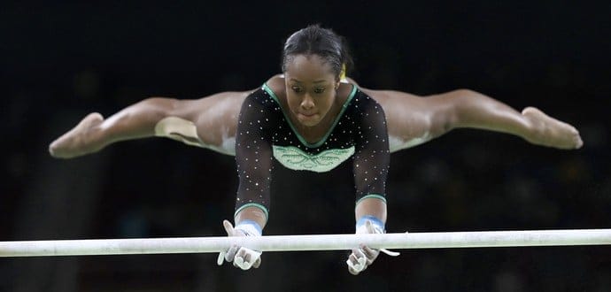 Com pose inspirada em Bolt, a jovem Toni-Ann Williams é a 1ª jamaicana da ginástica em Jogos