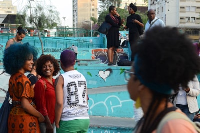 São Paulo - Concentração de ato organizado pela Marcha das Mulheres Negras contra o racismo, o machismo, o genocídio e a lesbofobia, na praça Roosevelt, região central da capital paulista (Rovena Rosa/Agência Brasil)