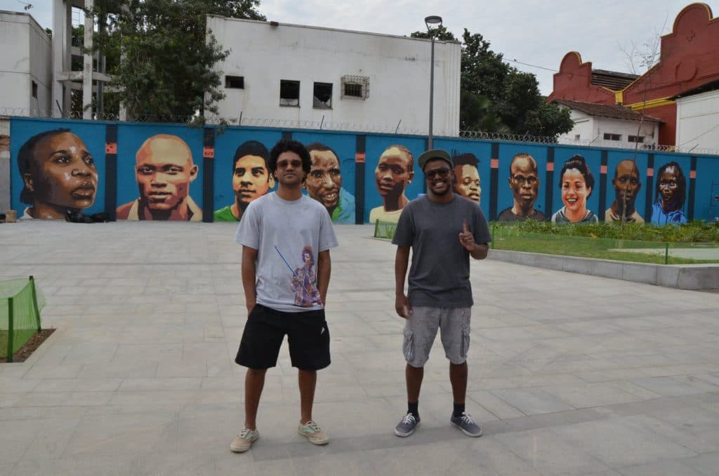 Grafites no centro do Rio homenageiam atletas da Equipe Olímpica de Refugiados