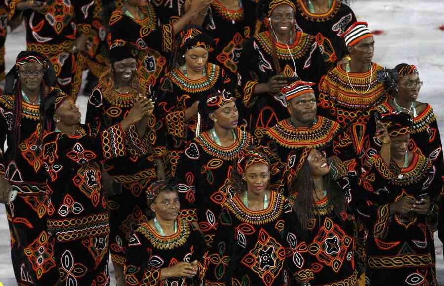 Delegações africanas na abertura da Olimpíada do Rio