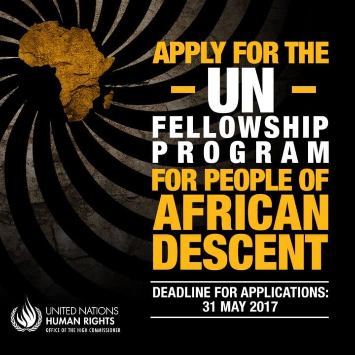 Programa de bolsas de estudo da ONU para afrodescendentes recebe inscrições até 31 de maio
