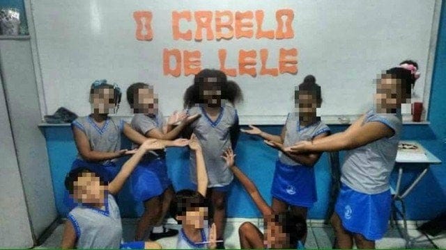Imagens que mostram crianças com rostos pintados de preto em escola são criticadas, no RJ