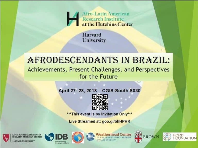 Universidade de Harvard recebe evento sobre racismo e movimentos negros no Brasil