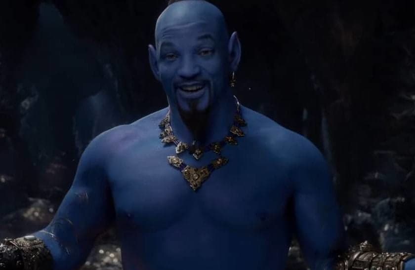 Primeiro trailer de Aladdin mostra Will Smith azul no papel do Gênio