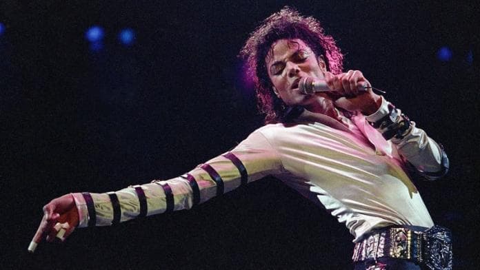 Michael Jackson em uma apresentação 