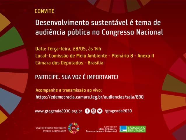 Organizações da sociedade civil vão ao Congresso denunciar desmonte da Agenda 2030 no Brasil