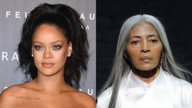 Rihanna escala modelo de 67 anos para campanha de sua grife “FENTY”
